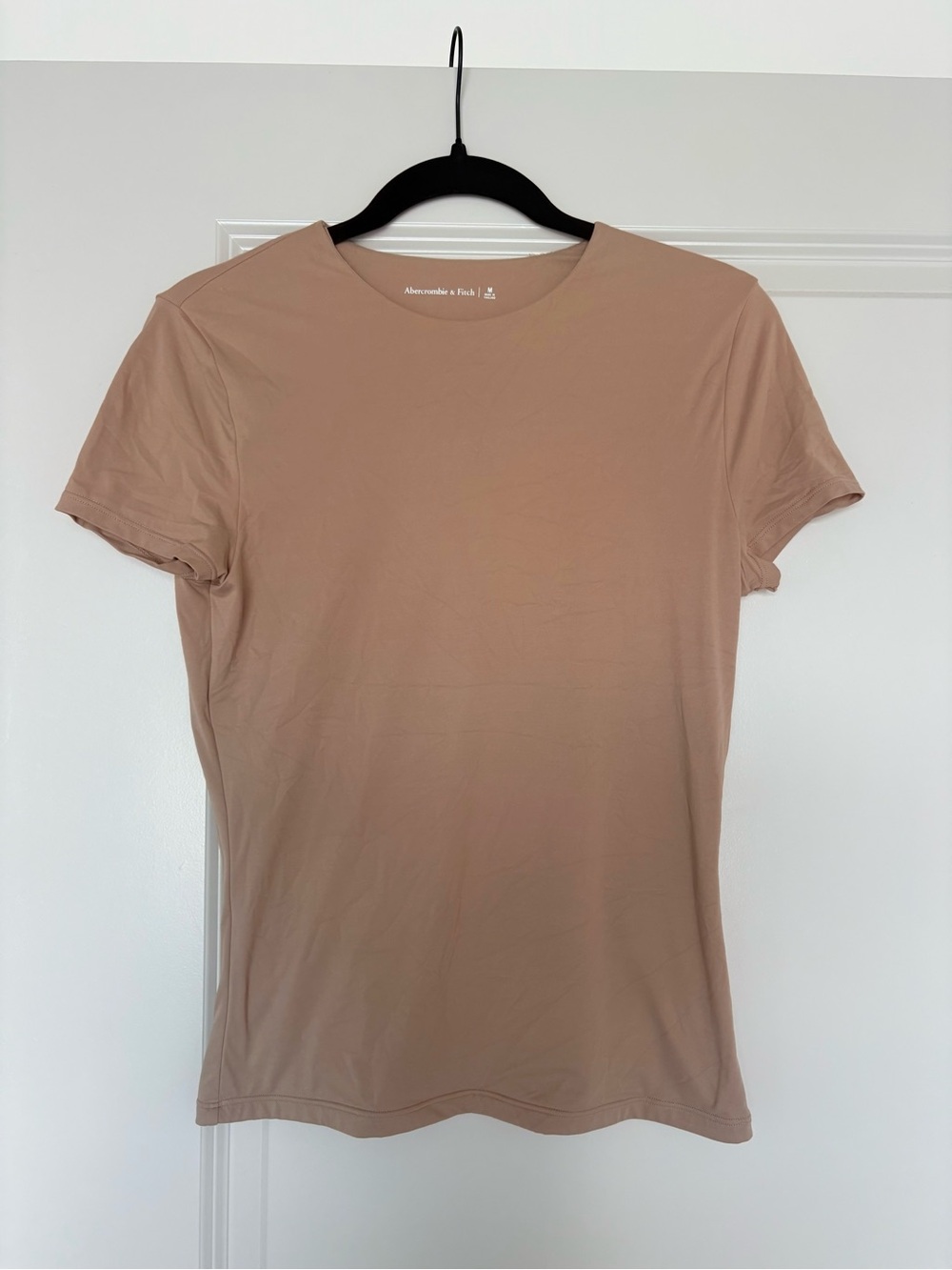 Abercrombie & Fitch Short-Sleeve Crew Tee in Light Tan